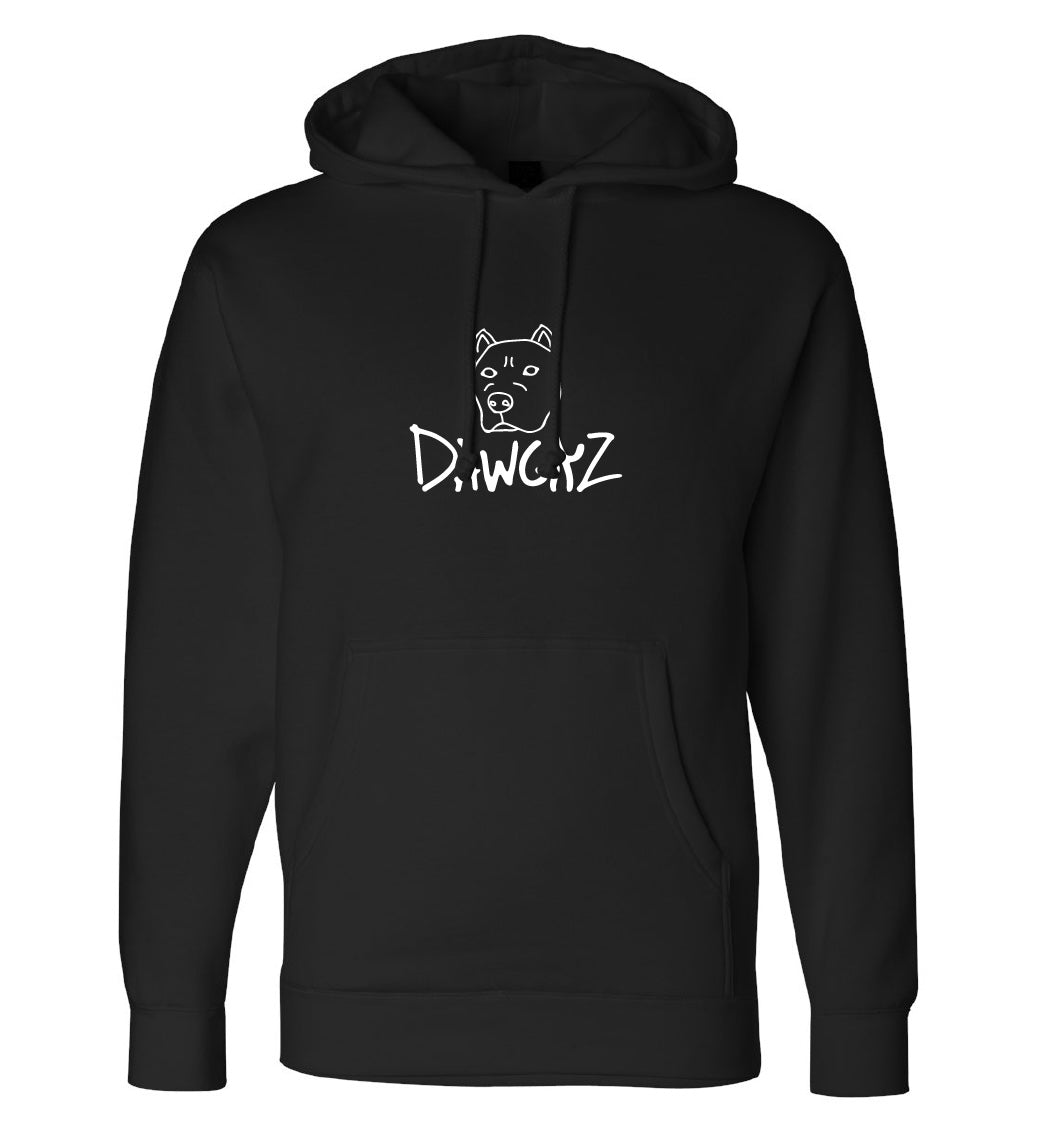 Dawgyz Logo Embroidered Hoodie Black