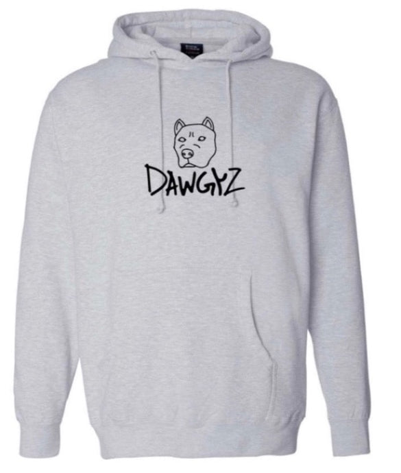 Dawgyz Logo Embroidered Hoodie Grey